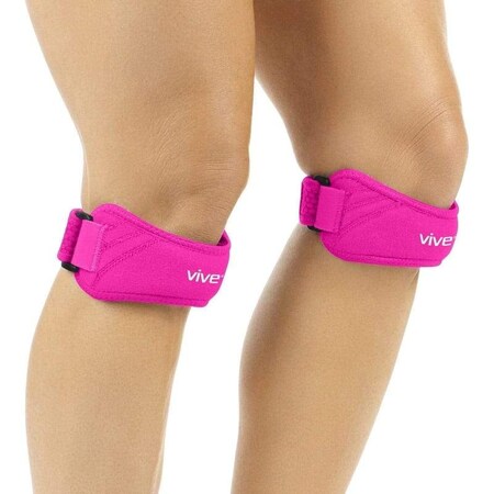 Vive Patella Stabilizer Knee Strap Brace Support- Osgood Schlatter Knee Brace Stabilizing for Men, Women - Arthritis Compression Strap for Tendonitis